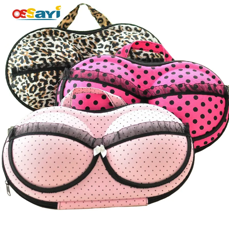 Women Bra Storage Box Cover Drawer Organizers Leopard Rose Ladies Travel Bra Protect Creative Lingerie Underwear Storage Box