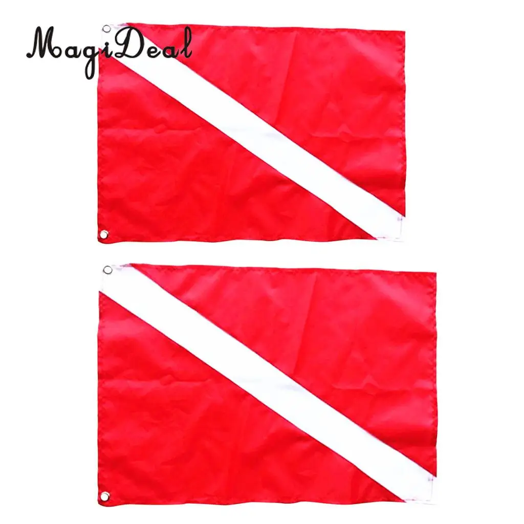 Flags Markers 20x24 Nylon Diver Down Boat Flag Red White Scuba