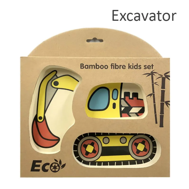 Baby Bamboo Fiber plate Children Tableware Cartoon Car Split Plate set kids cute learning bowl set dining plates sets Baby Bamboo Fiber plate Children Tableware Cartoon Car Split Plate set kids cute learning bowl set dining plates sets