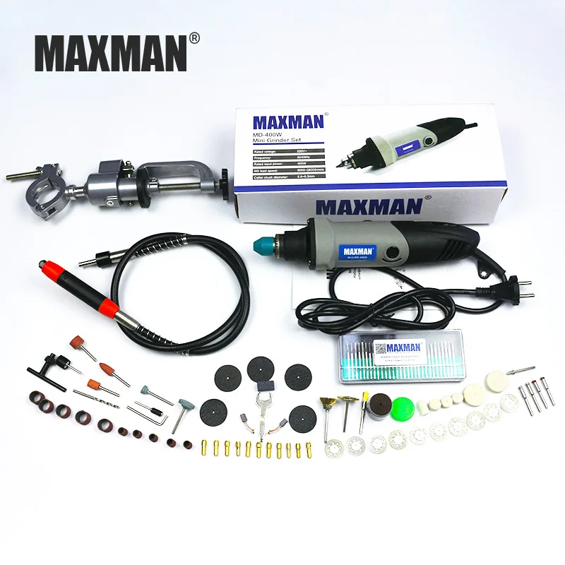 Электрический мини-шлифовальный станок MAXMAN Dremel 220 В/110 в инструмент Dremel 0,6~ 6,5 мм патрон с переменной скоростью вращающийся инструмент DIY Многофункциональные электроинструменты