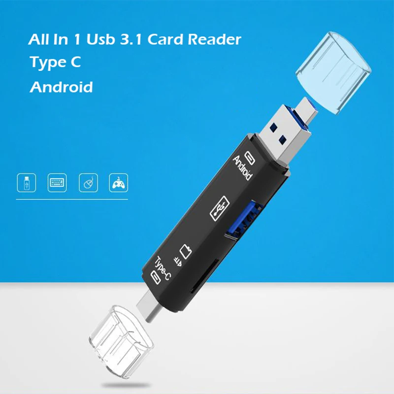 All In 1 Usb 3 1 Card Reader High Speed SD TF Micro SD Card Reader 2