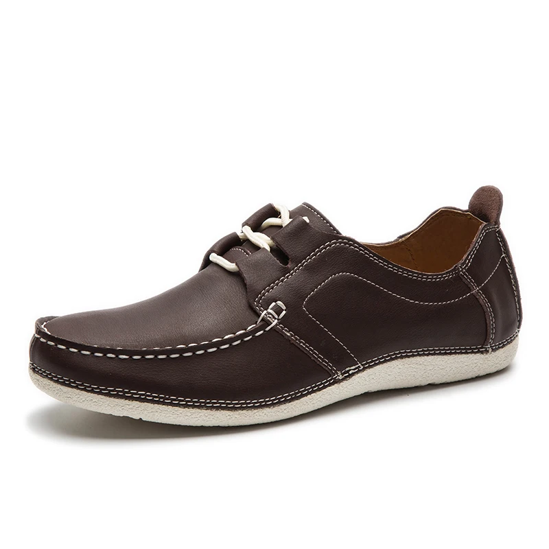 Main Lacets Lingge Cuir Conçu Darkbrown Respirant Appartements Chaussures 2019 Vache À Split En lightbrown Hommes Mocassins Pour ffnqA5wxvr