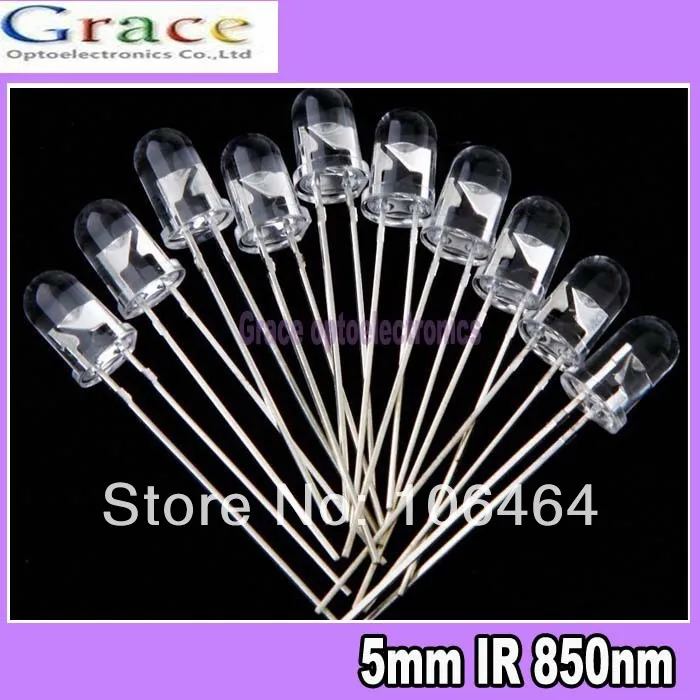 

5mm Infrared IR LED Night Vision 850nm Luminous Diode LED Bulb lamp Lighting Free shipping