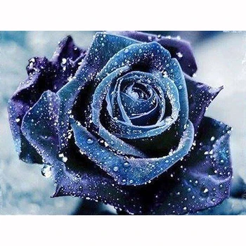 

Diamond Embroidery Sale Flower Diamond Painting Full Square Rhinestones Pictures Cross Stitch Mosaic Blue Rose