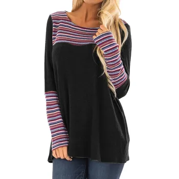 

Womens Tops And Blouses Nice Nice Striped Long Sleeve Blouse Tunic Clothes Woman Ladies Top Korean Fashion Clothing