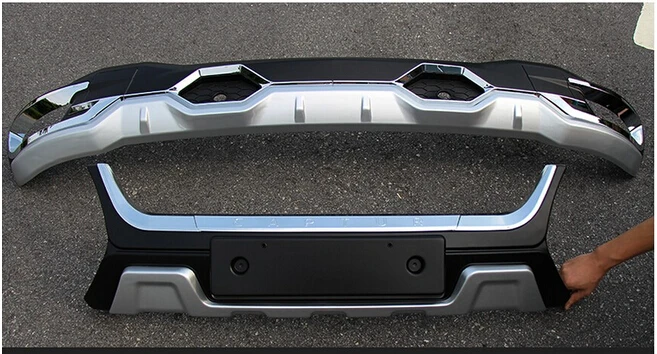 

JIOYNG High Quality 2PCS Front + Rear Bumper Protector Guard Skid Plate Cover For 15-17 Renault Captur 2015 2016 2017 By EMS