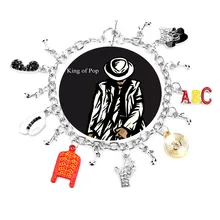 Браслеты для женщин с Майклом Джексоном, ювелирные изделия, браслет, аксессуары, цепочка, талисманы, браслет, музыкальные фанаты, подарки