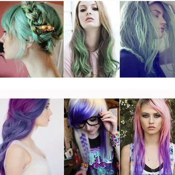 

New 36Pcs/set 36 Colors Women/Men Disposable Fluorescent Crayons Hair Coloring Rod Hair Chalk Hair Accessories Tool oc25