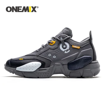 

ONEMIX 2020 Men Running Shoes Technology Style Comfortable Damping Fashion Unisex Sport Tennis Dad Shoes Men Jogging Sneakers