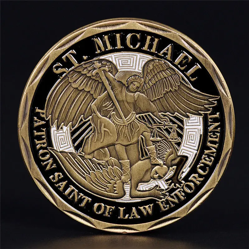 1 шт. бронзовая полицейская св. Майкл патрон Святого силового наградная монета Монета Соединенные Штаты монета