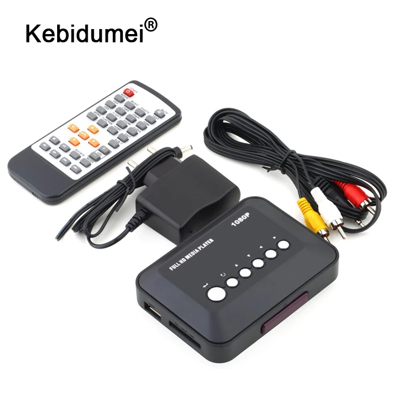 Kebidumei DC 5 В 2A HD 1080P USB HDMI медиаплеер коробка ТВ видео для SD MMC RMVB MP3 Мульти ТВ с ИК-пультом дистанционного управления