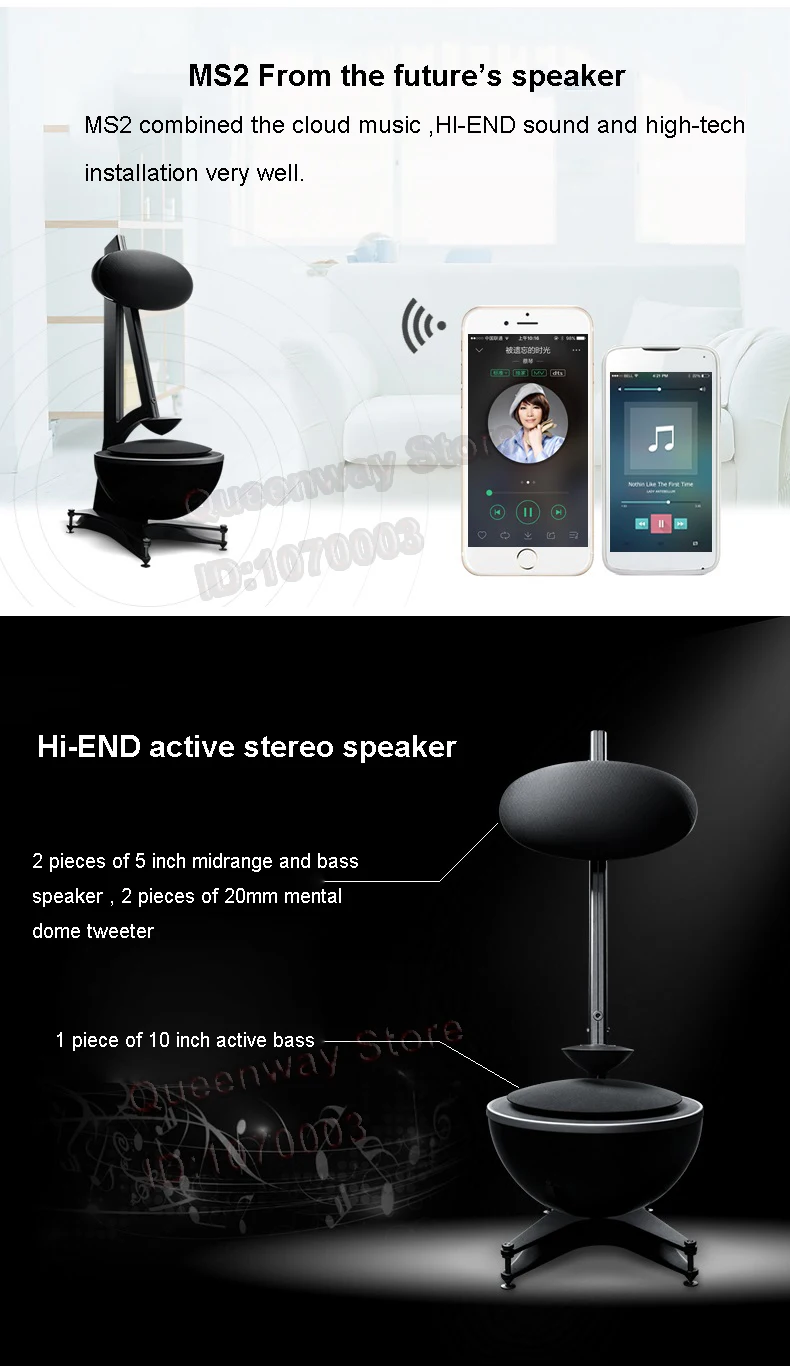 HIVI MS2 Wi-Fi Bluetooth High-end 2,1 Беспроводная активная акустическая система 2way 4-order " midbass драйверы 0,8" твитеры 1" бас