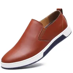 Jnngrior большой Размеры 37-48 осень Для мужчин кожаные мокасины Повседневная обувь без застежки для Для мужчин S Мокасины брендовые итальянские