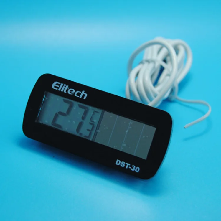 

Embedded digital solar thermomete dual solar-powered electronic metal case 1m cable