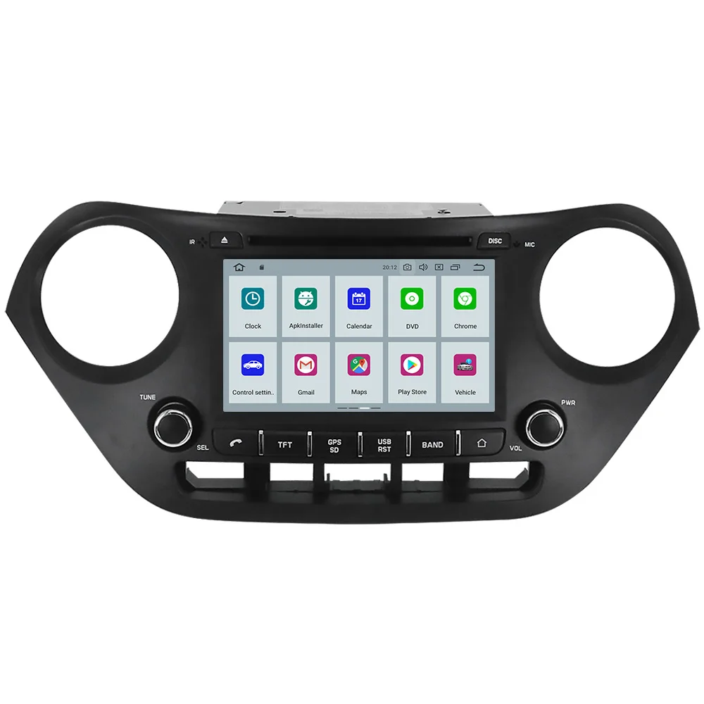 Excellent Android 9.0 4+32GB Car DVD Player for Hyundai I10 I-10 2013 2014 2015 2016+ Radio GPS map Navigation with Mirroring link RDS PX5 11