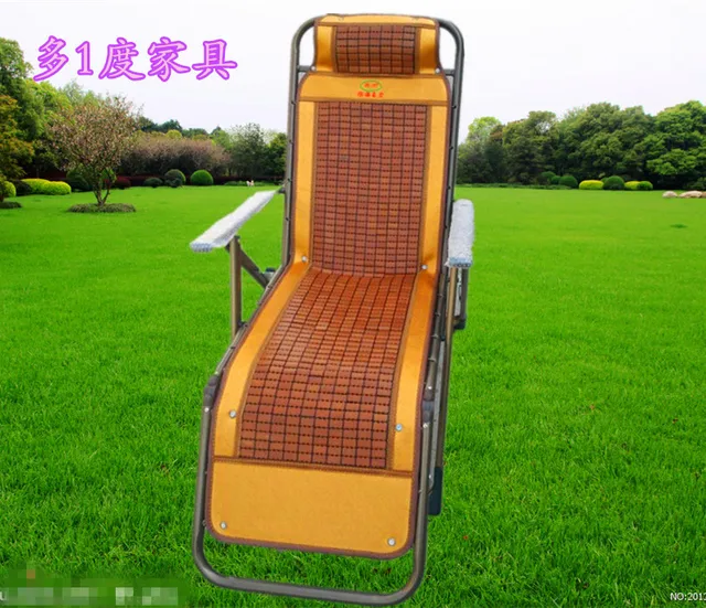 bamboo rattan folding bed recliner leisure chairs office chair lunch