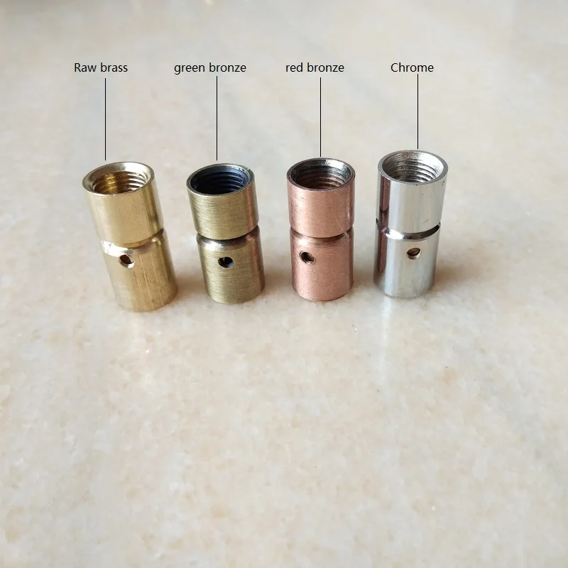 

4pcs/lot M10 Universal Head 360degree Female Thread Rotation conecting Tube with m3 hole for Chandelier Corridor/Porch/Bar Lamp