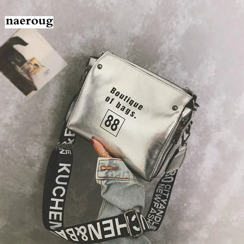 

Rivet Silver Ladies PU Leather Bags Boston Wide Straps Small Designer Handbags Female Shoulder Messenger Bags gg luis vuiton bag