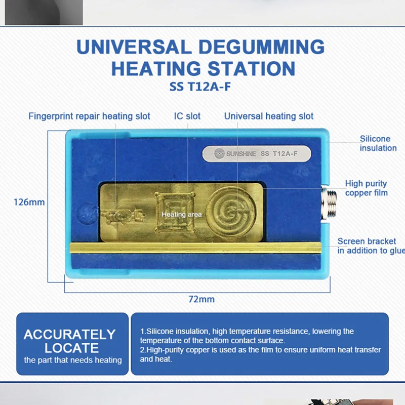 SS T12A материнская плата CPU PREHEATER для IPHONE X/XS MAX лучшее обслуживание разборная