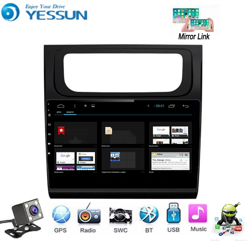 Best YESSUN For Volkswagen Golf Touran 2011~2015 Car Android Multimedia Player Car Radio GPS Navigation Big Screen Mirror Link 4