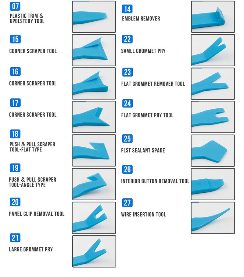 Инструменты для ремонта автомобиля, накладные зажимы, удаление 27 шт., автомобильная Дверная панель, приборная панель, набор инструментов, переносная застежка, комплекты, аксессуары для автомобиля