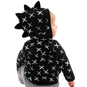 

Winter 2018 kids clothes newstyle Toddler Baby Boys Girls Dinosaur Pattern Zipper Jacket Coat Outerwear Clothess for baby QC3