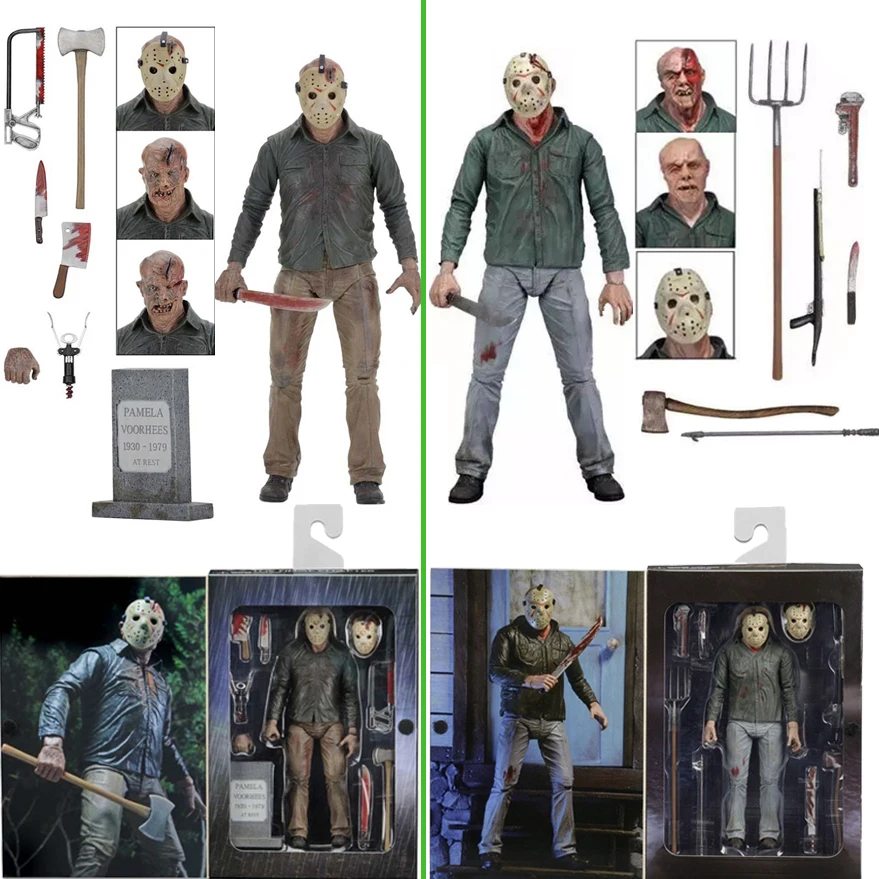 NECA 3D пятница 13-я часть 3 последняя часть Джейсон Voorhees ПВХ фигурка модель куклы 18 см