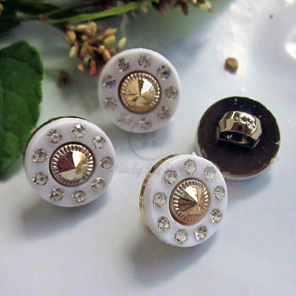 60pcs 11.5mm shank rhinestone sewing buttons for shirt sweater cardigan