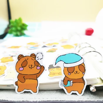 

20/40pcs Hand-painted Cute Panda Stickers Small Size Cartoon Scrapbooking Decorative Random Not Repeat