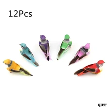 12 шт./кор. 3D Искусственный Пена птица имитационная модель имитация орнамент поделки своими руками для дома и сада вечерние украшения Jun21