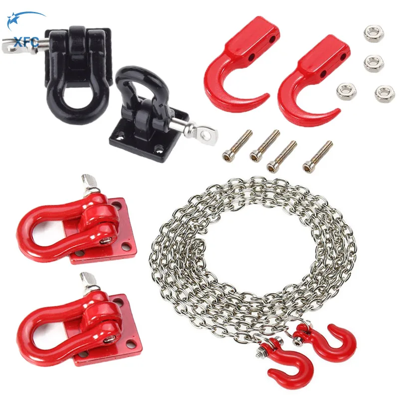 1 Pair 1/10 RC Trailer Hook Tow Chain Tow Shackle Bracket For RC Axial