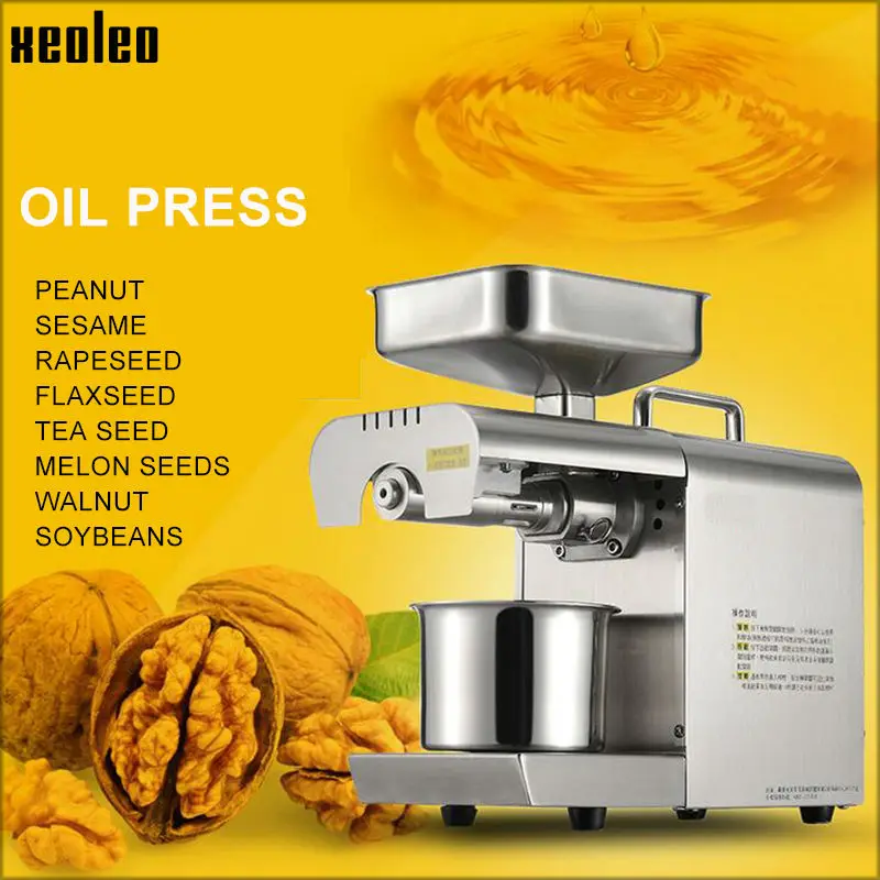 XEOLEO Oil Press Machine Peanut Oil Presser Extractor Use for Olive/Sesame/Melon seeds/Rapeseed/Flax/Walnut Bean Processor 2