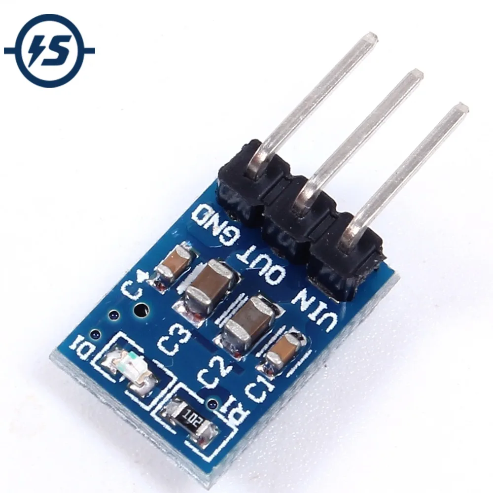 

10pcs/lot AMS1117 DC-DC Step-Down Power Supply Module Adjustable Buck Converter 4.75V-12V To 3.3V 800mA for Arduino