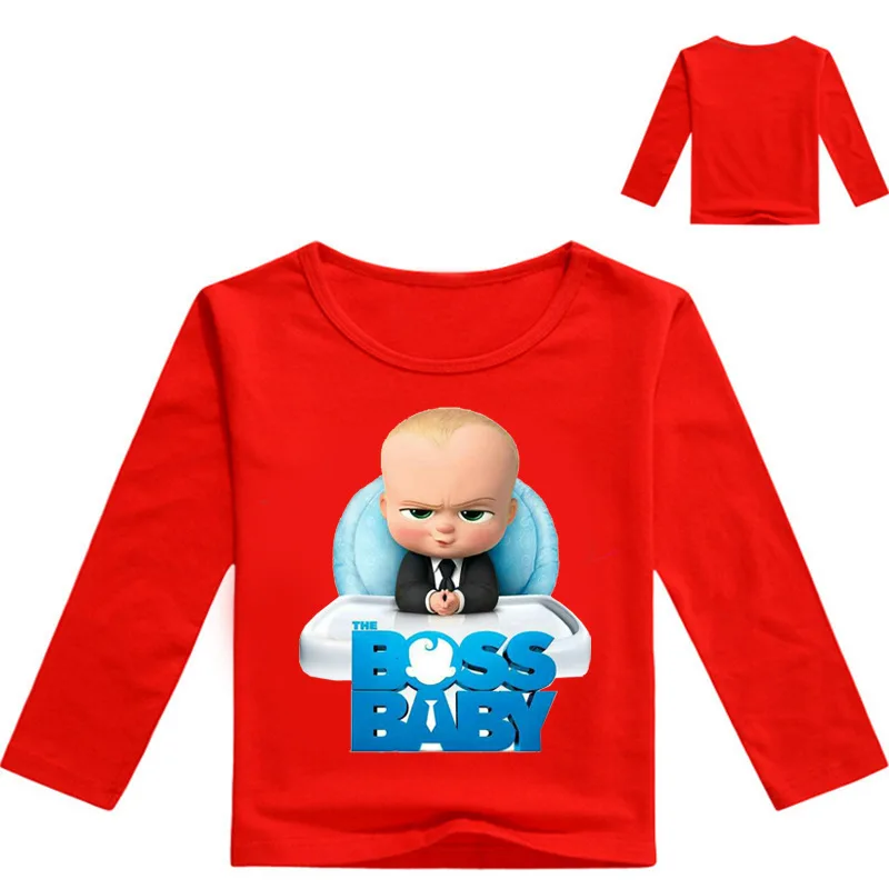 BOSS BABY/детская одежда Топ для девочек и мальчиков короткие футболки для подростков, повседневные рубашки для малышей, костюм детская одежда, футболка, топы