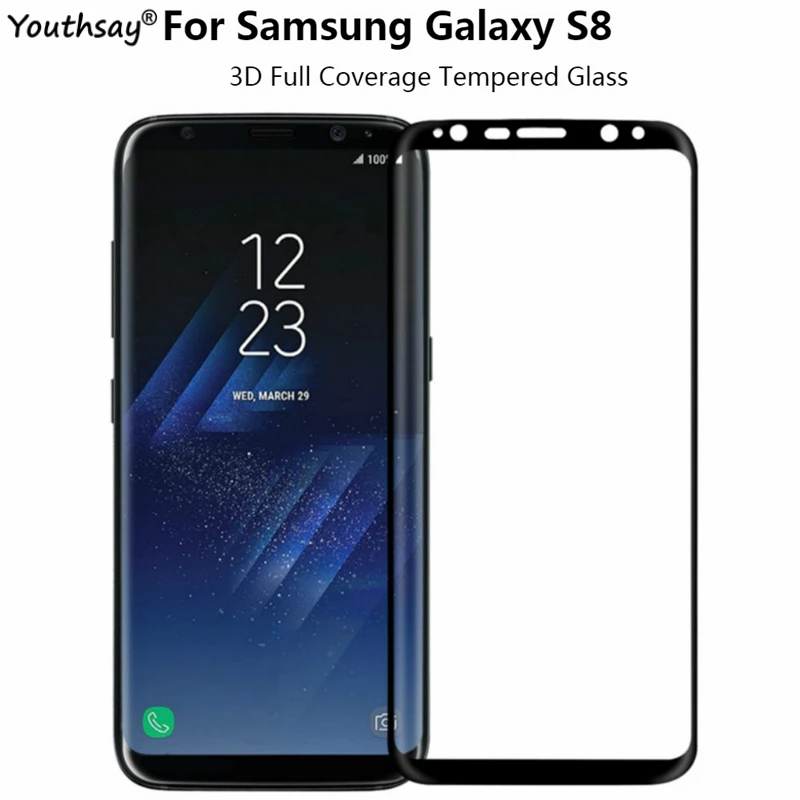 

3D Full Glue Screen Protector For Samsung Galaxy S8 Tempered Glass For Samsung Galaxy S8 Protective Glass For Samsung S8 Film
