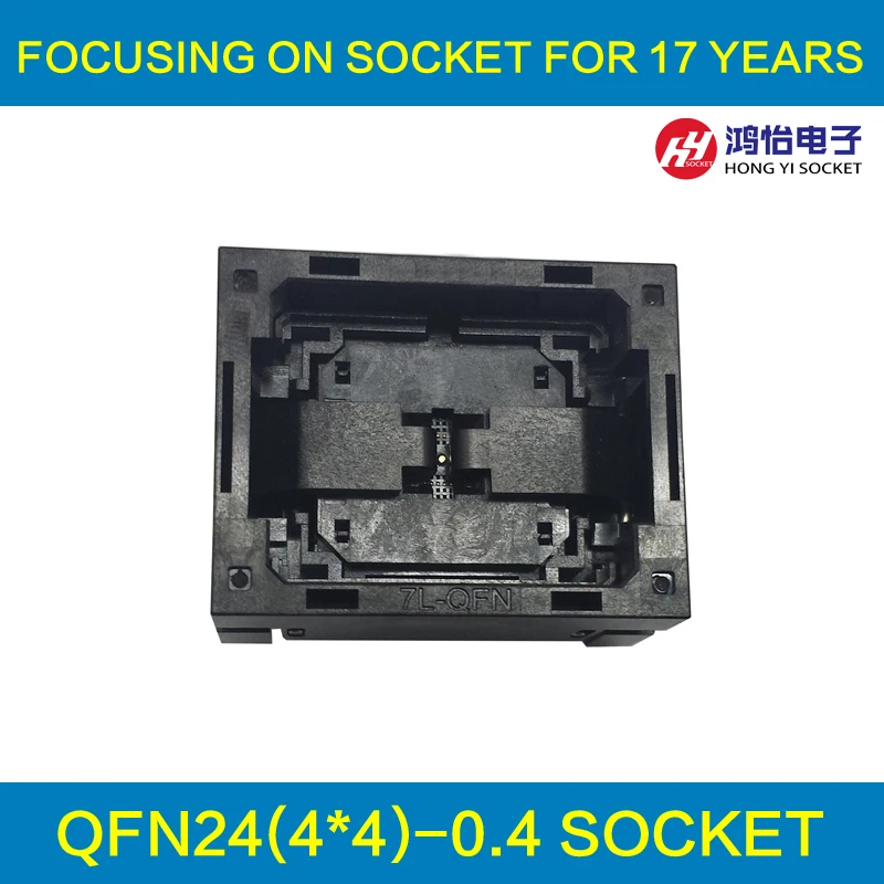 

QFN24 MLF24 WLCSP24 Burn in Socket Pin Pitch 0.4mm IC Body Size 4x4mm NP506-024-032-C-G Open Top Flash Test Socket Adapter