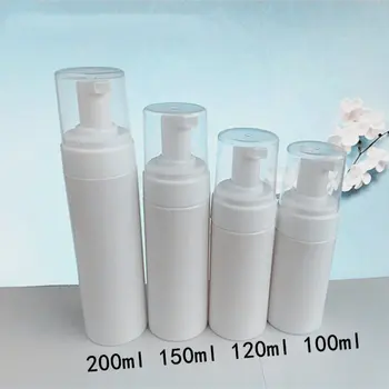 

100ml Portable Lightweight Cleanser Mousse Bottle Empty Refillable Plastic Pump Bottle Vial Trip Pot Foam Soap Liquid Mousse
