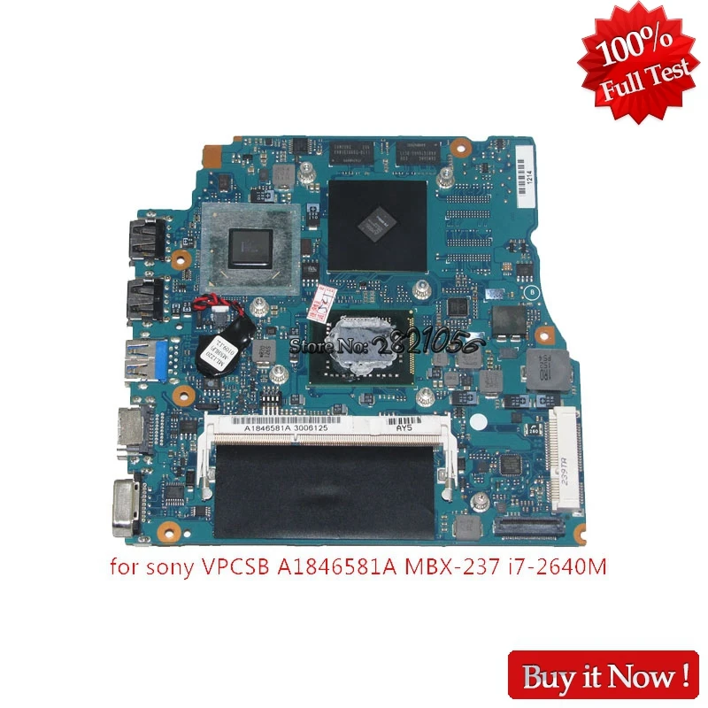 

NOKOTION A1846581A V032 MP 10L HDI For SONY VAIO VPCSB MBX-237 Laptop Motherboard HM65 ATI HD 6470M+I7-2640M+4G
