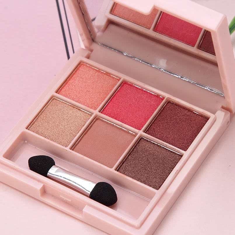 

Professional Eyes Makeup 6Color Eyeshadow Pallete Shimmer Matte Eye Shadows Long Lasting Eye Tint Sexy Beauty Cosmetic Maquiagem