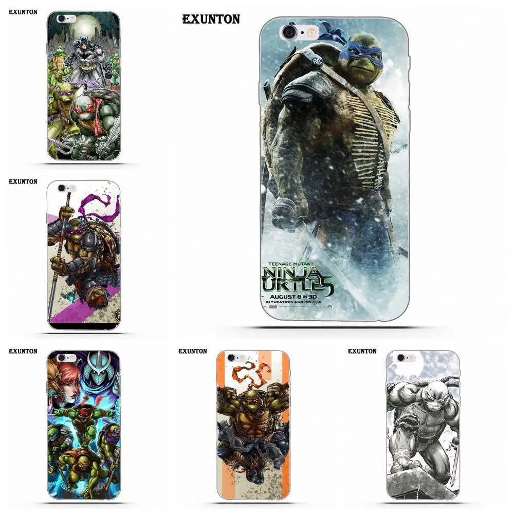 

For Apple iPhone 4 4S 5 5C SE 6 6S 7 8 Plus X TPU Fashion Case Cover Teenage Mutant Ninja Turtles