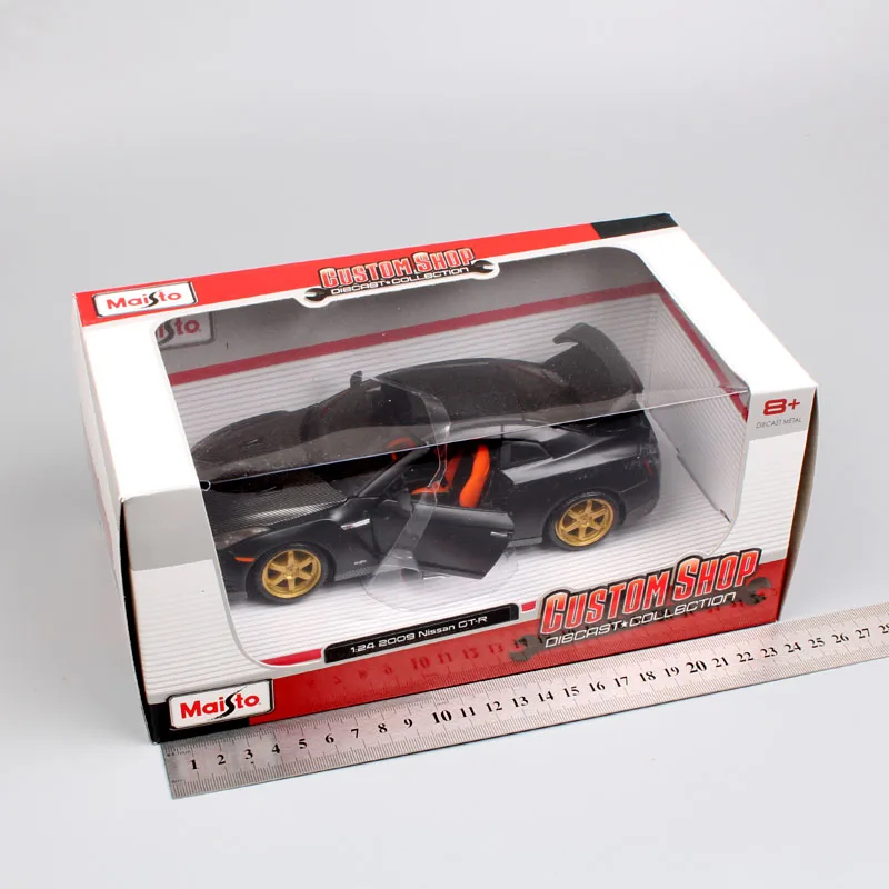 1:24 Масштаб Мини Дети Nissan GTR 2009 GT-R R35 углеродное волокно зарядное устройство Металл литье под давлением модель гоночный Спорт авто автомобили игрушки подарок для мальчиков