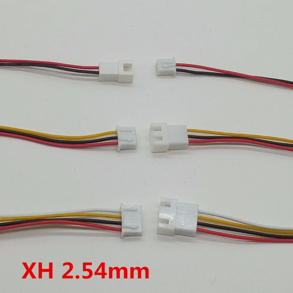 

40pcs=20 Female+20 male XH 2.54mm 2/3/4 PIN Male & Female Plug Connector With Wire Cables Length: 100mm