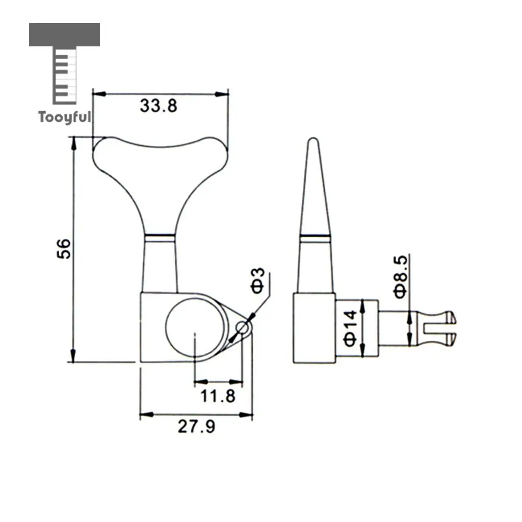 Tooyful электрическая басовая струна настроечный винт тюнер герметичный фасона «рыбий хвост» Кнопка для 4/5/6 бас