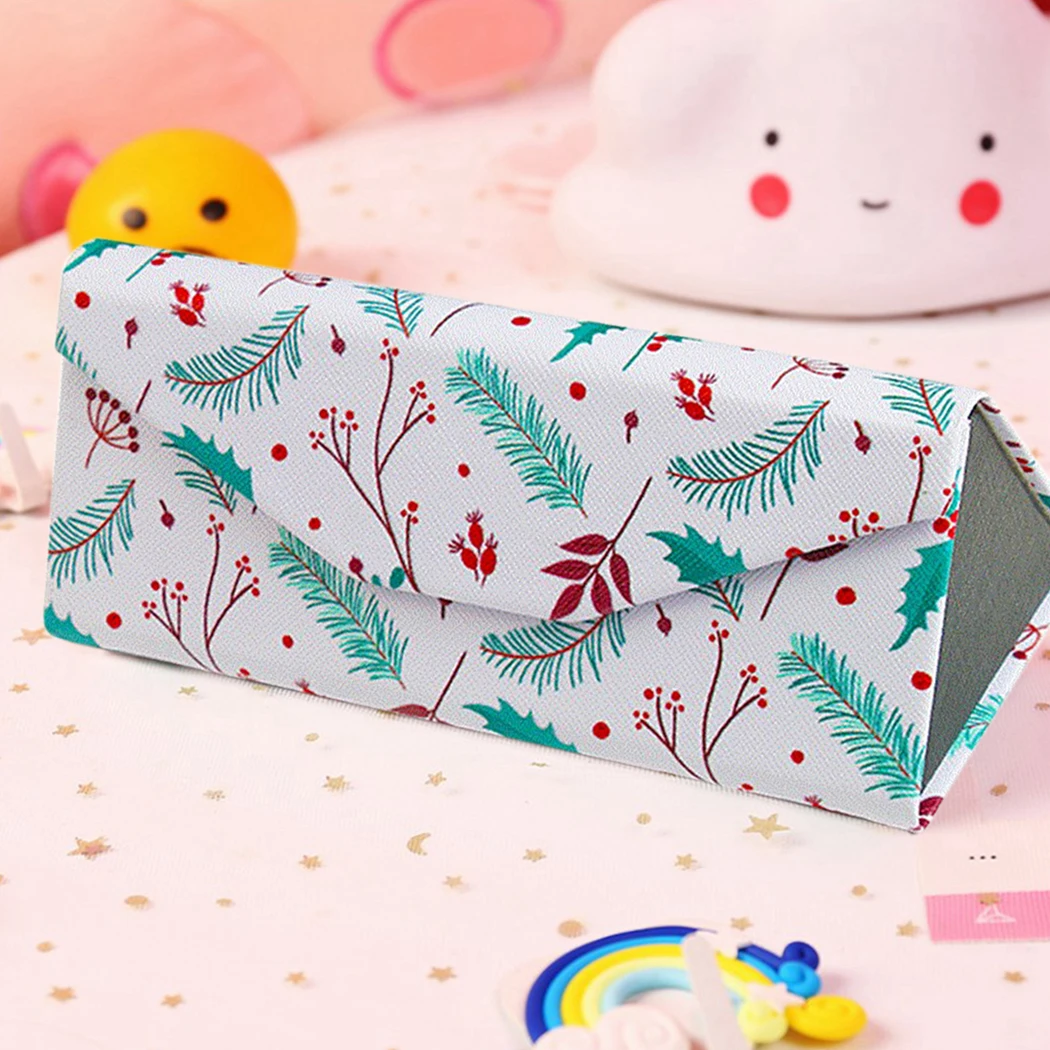 Foldable Glasses Case Sunglasses Box Simple Fresh Portable Animal Plant Printing Glasses Box For Men Women Students