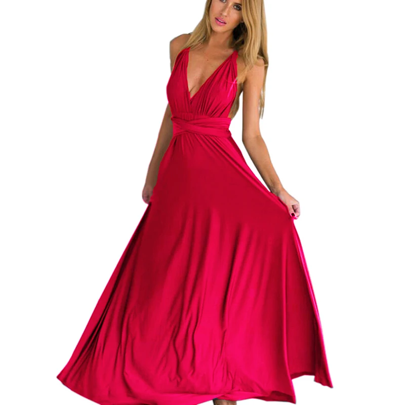 

Sexy Women Multi Way Wrap Convertible Boho Maxi Club Bandage Dress Party Bridesmaids Infinity Robe Longue Femme Arrival