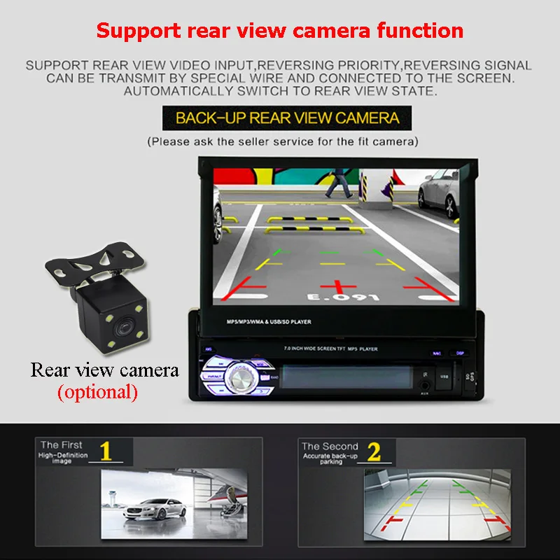 Excellent Retractable 1 Din Car Radio with gps and screen touch Multimedia Car Player 7" Auto Radio Stereo FM Bluetooth MP5 Audio Player 2 Excellent Retractable 1 Din Car Radio with gps and screen touch Multimedia Car Player 7" Auto Radio Stereo FM Bluetooth MP5 Audio Player 2