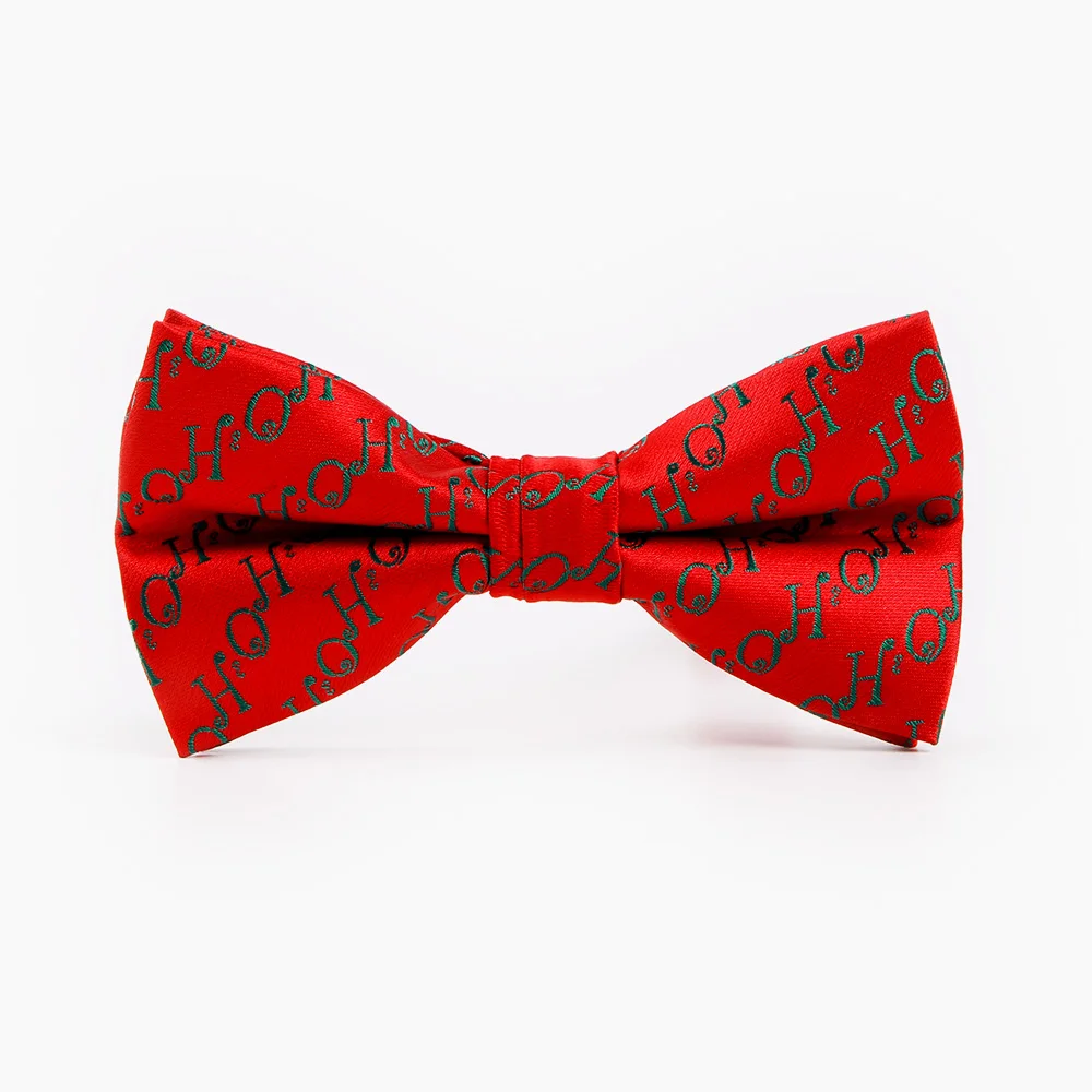 Men Christmas Bow Tie Fashion Black Red Green Tree Santa Claus Snowflake Bow Ties For Accessories RBOCOTT