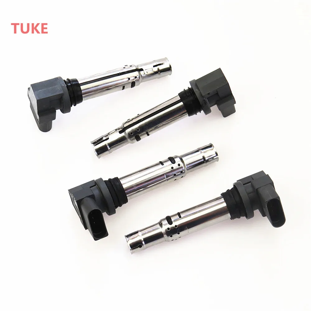 Buy TUKE 4Pcs 1.6FSI 1.4TSI Spark Plug Ignition Coils