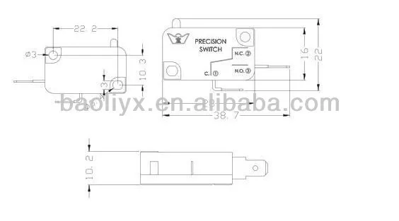 Two Terminal Microswitch for joystick
