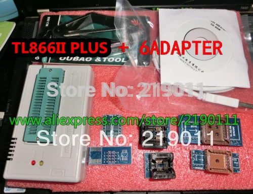 

V7.03 TL866II PLUS Universal Programmer Support Over 15000 Chips USB Programmer with 6PCS Socket and IC Picker, Free Shipping